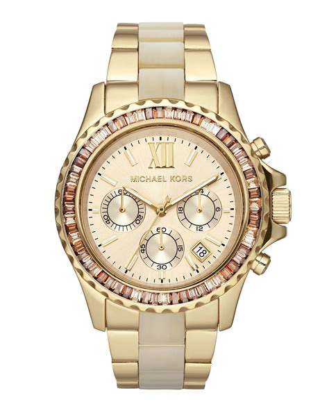 michael kors parker gold tone glitz chronograph watch|Michael Kors parker chronograph review.